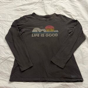 Life Is Good Charcoal Classic Tee